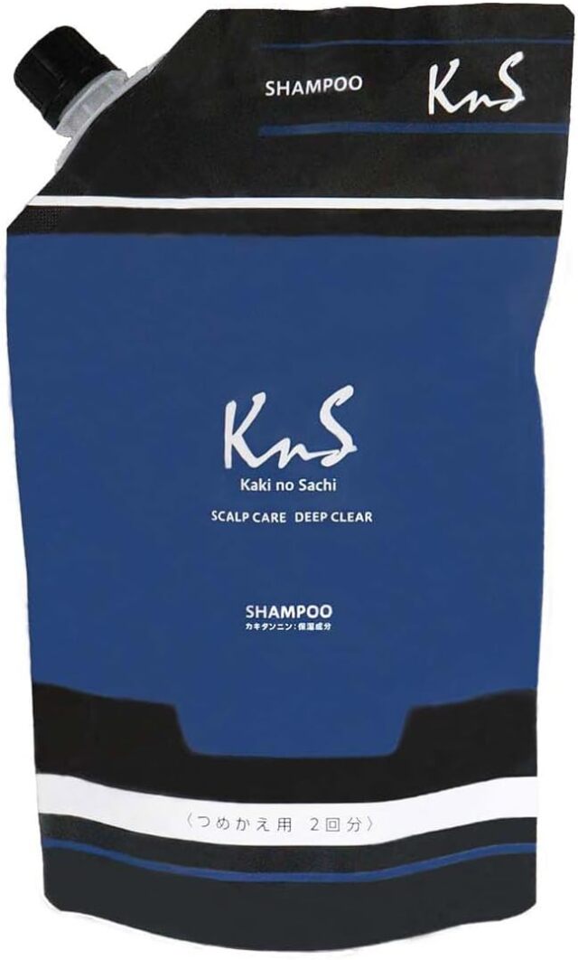 【 K n S 】柿のさち　薬用柿渋スカルプケアディープクリアシャンプー詰替えパウチ800ｍL