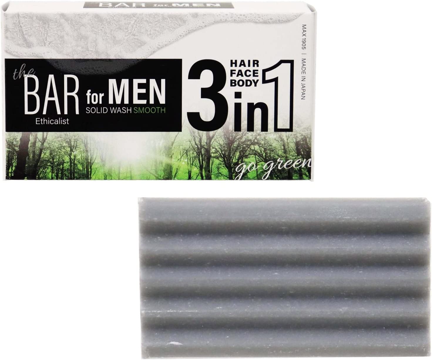 The BAR Men 3in1 Solid Wash SMOOTH 【髪・顔・身体がこれ一個】