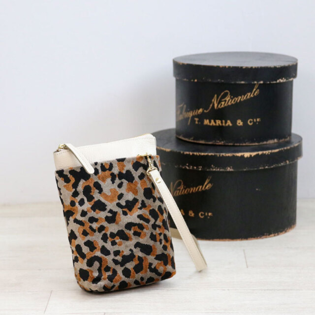 ショルダーバッグ ポシェット 本革 軽量 ゴブラン織り March［マーチ