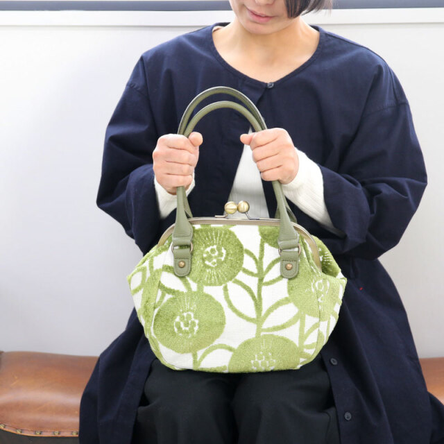 がま口 タウン トート バッグ 定番 ゴブラン織り Marple