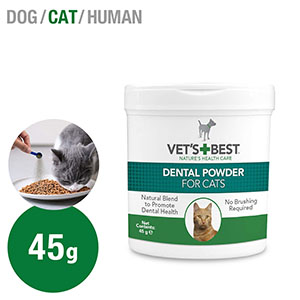 【VET'S BEST（ベッツベスト）】デンタルパウダー 45g【猫用】