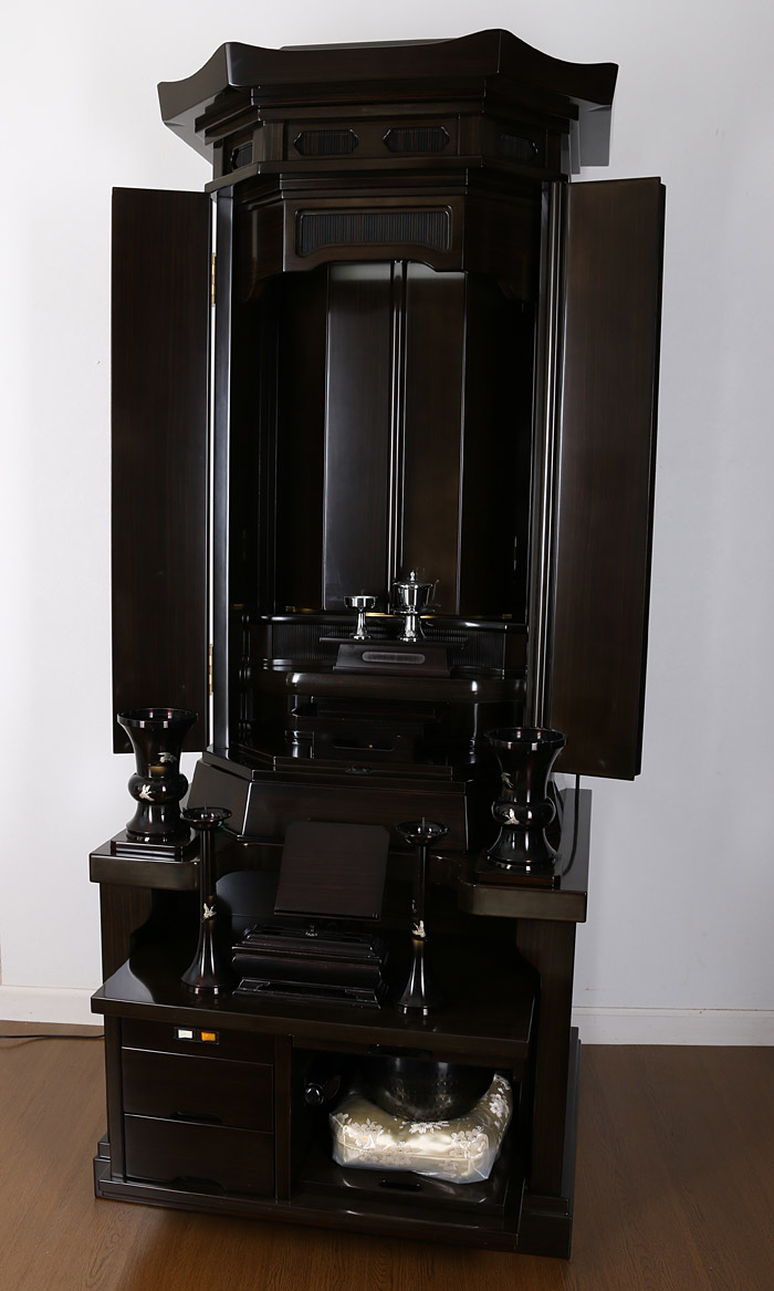 厨子型仏壇陽光黒檀 【リン新品】値引き8月10日まで！