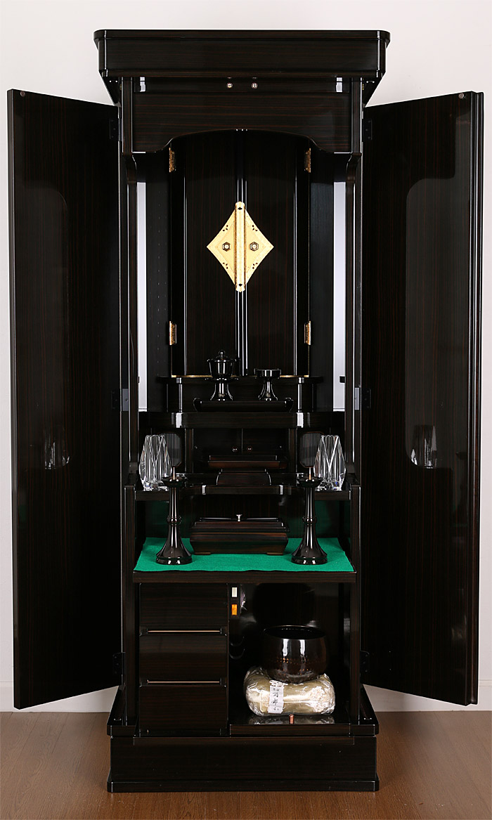 家具調仏壇宝塔黒檀【LEDライト・極上中古仏壇】
