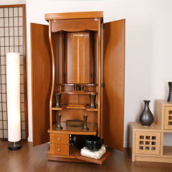 家具調仏壇/ナラ天然木【基本仏具新品】