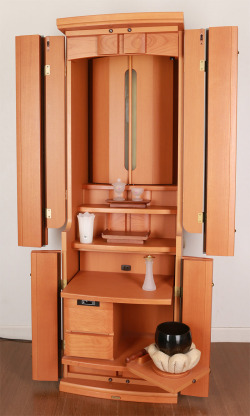 【創価学会中古仏壇】151家具調チェリー　金剛堂製