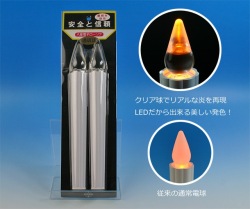 LED電子ローソク大☆クリア（透明）タイプ
