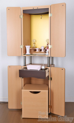 椅子付き家具調仏壇スペース/ソフトピンク