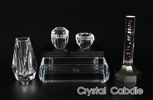 お値下げ✾シャノンクリスタルキャンドルスタンド他3点セット✾ 創価学会仏壇用仏具クリスタルクリスタルキャンドルオーシャンAS