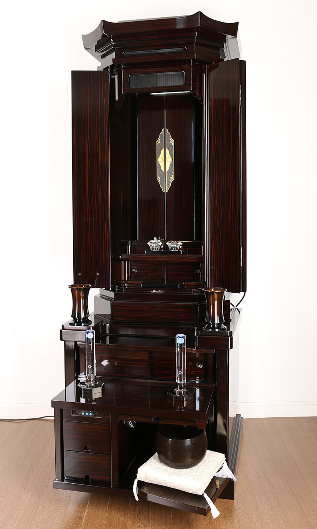 創価学会中古厨子仏壇56号創光黒檀