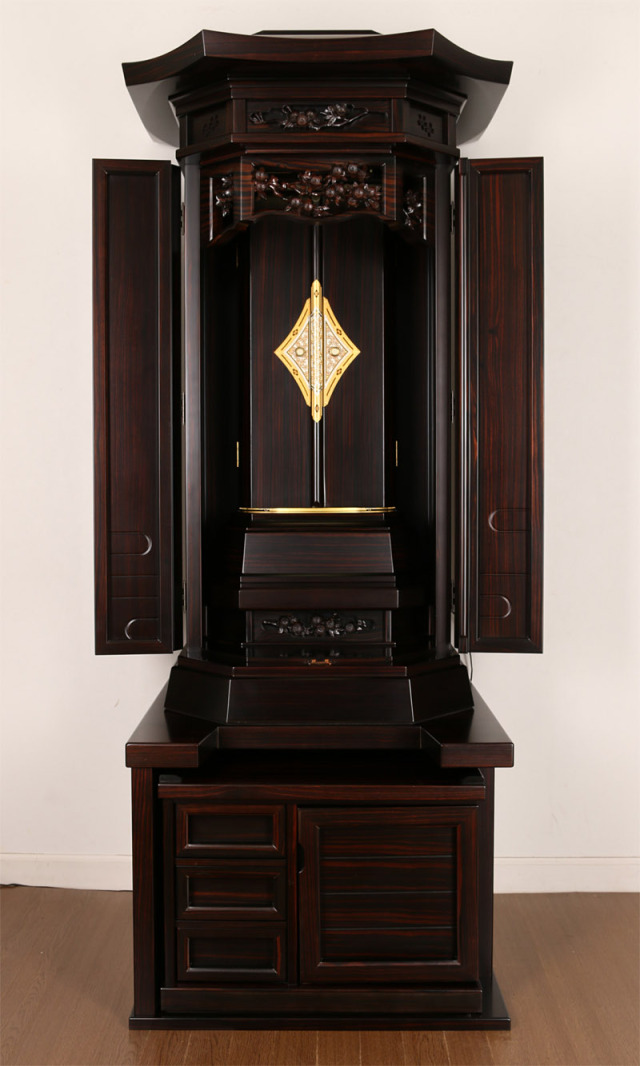 創価学会SGI本黒檀中古厨子型仏壇金剛堂製