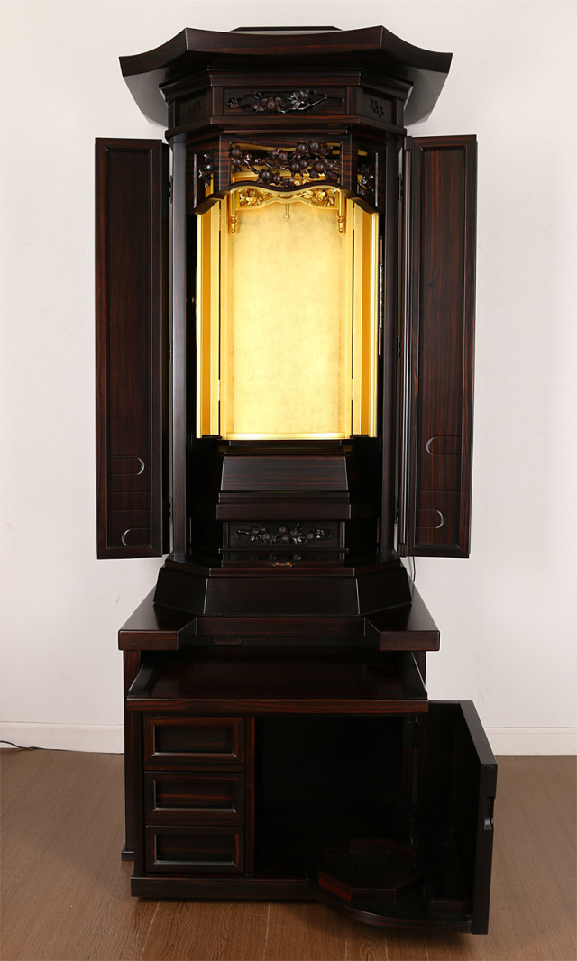 創価学会SGI本黒檀中古厨子型仏壇金剛堂製