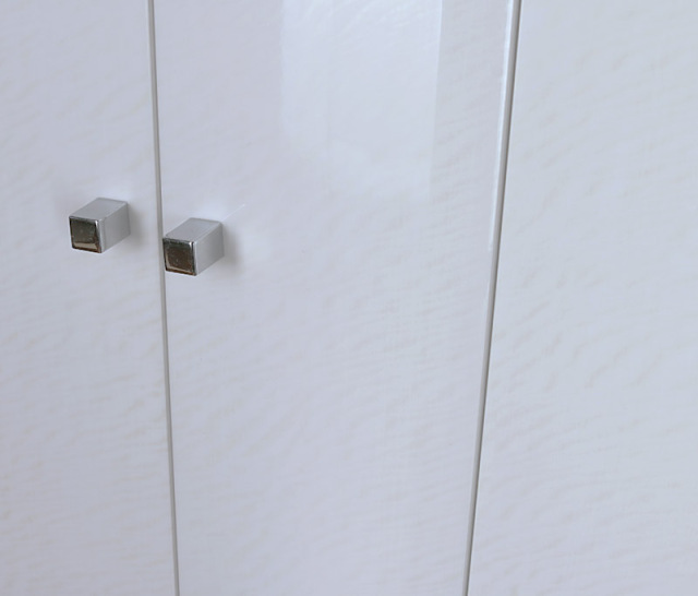 創価学会中古家具調仏壇ホワイトメラミン金剛堂製