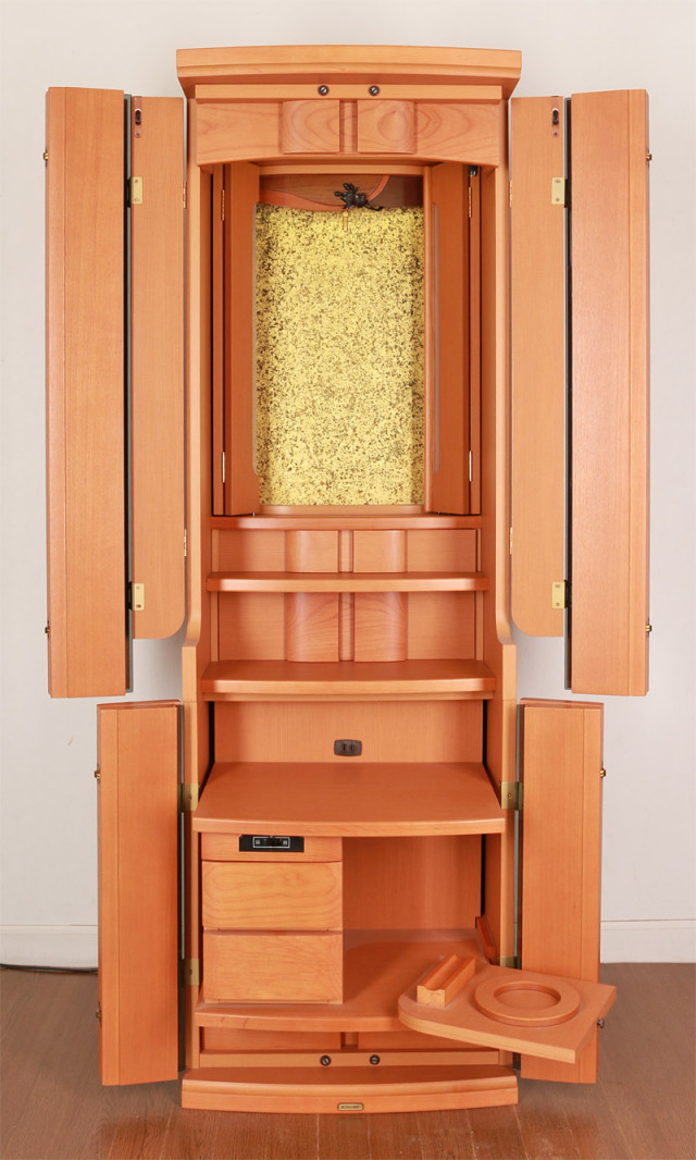 創価学会中古仏壇151家具調チェリー金剛堂製