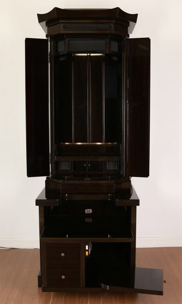 創価学会中古厨子仏壇黒檀【常住御本尊様対応厨子】