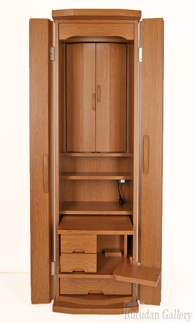 創価学会家具調仏壇レスぺウォールナットナラオーク