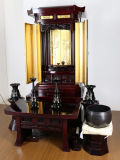 格安！電動スライド式厨子型仏壇桜【中古仏壇】