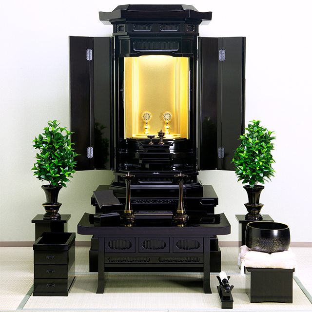 正面開き仏具配置例