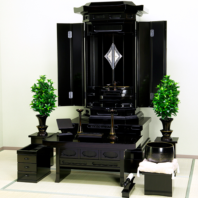 ななめ開き仏具配置例