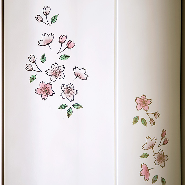 駿河蒔絵で描いた桜