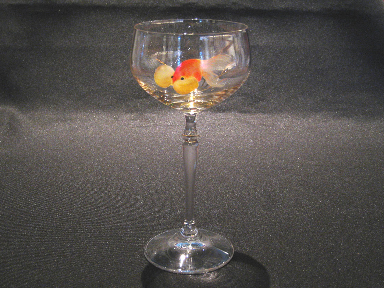 金魚　水泡眼　赤