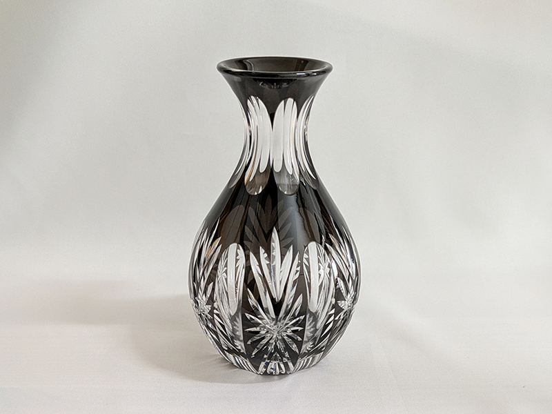 CA-QS21B 切子一合徳利 NO.21 スモーク グラスファクトリー創吉