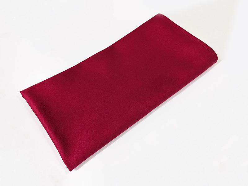 トーション　朱子無地　ワインレッド　２枚組