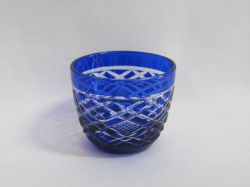 CA-1012C切子グラス　ルリ