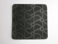 #528　イタリアンプレス革コースター  角・黒
