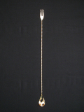 バースプーン45cm　ツイスト+3.5回転増　金メッキ