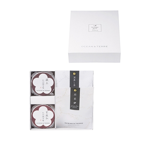 Premium 紀州南高梅＆日本茶セットB (A584)