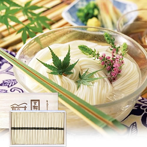お香典返し 【送料無料】三輪素麺 40束 木箱入(no50)