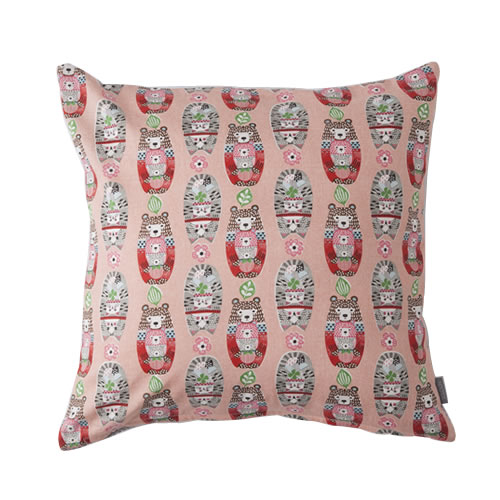 TOMARU CUSHION COVER（トマルクッションカバー） ピンクネコ