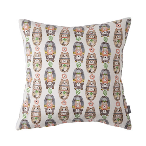 TOMARU CUSHION COVER（トマルクッションカバー） ホワイトネコ