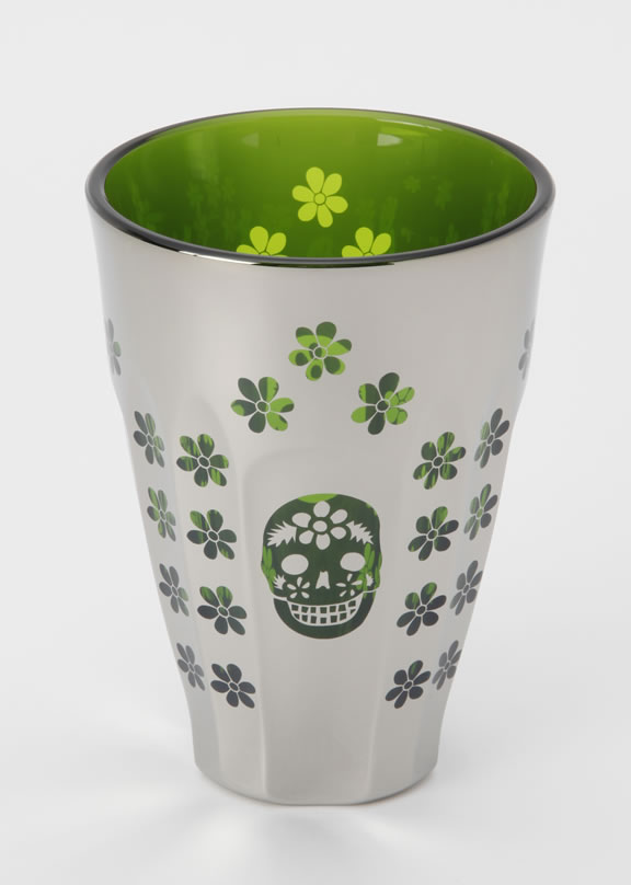 BLACKMETAL WARE/ガイコツ×花 リーフ