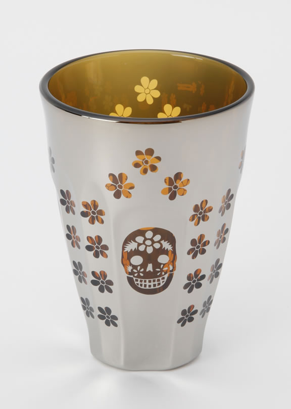 BLACKMETAL WARE/ガイコツ×花 アンバー