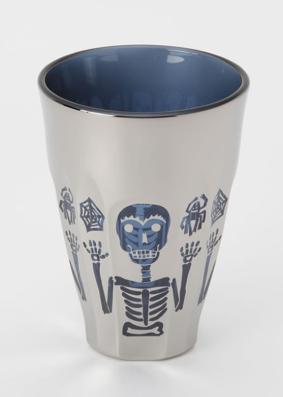 BLACKMETAL WARE/ガイコツ×蜘蛛 インディゴ