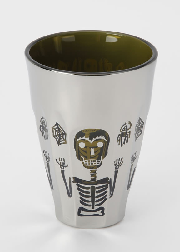 BLACKMETAL WARE/ガイコツ×蜘蛛 モスグリーン