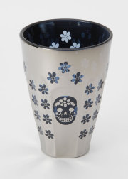 BLACKMETAL WARE/ガイコツ×花 インディゴ