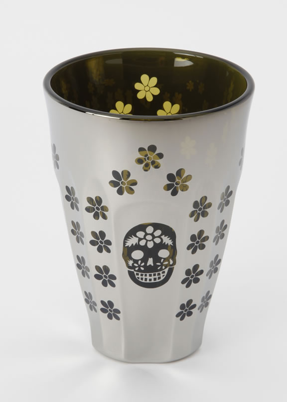 BLACKMETAL WARE/ガイコツ×花 モスグリーン