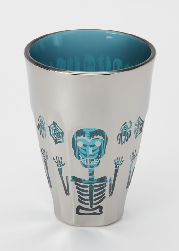 BLACKMETAL WARE/ガイコツ×蜘蛛 ターコイズ