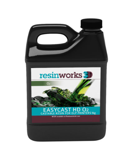 resinworks3D　CCW EasyCast HD-O2レジン 1Kg  DLP ベース3Dプリンター用 (B9 コア、カーボン、およびその他のDLPベースのプリンター）CCW-EasyCast-HD-O2-Green