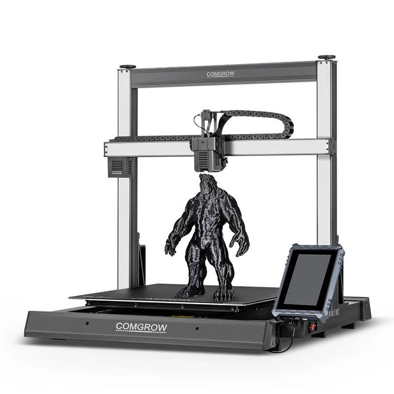 Sovol3D Comgrow T500 3Dプリンター（最大速度500mm/秒/7インチKlipperタッチスクリーン搭載/300℃高温ホットエンド/95%事前組み立て/49ポイント自動レベリング/XYZ軸産業用リニアレール/最大印刷サイズ500×500×500mm）