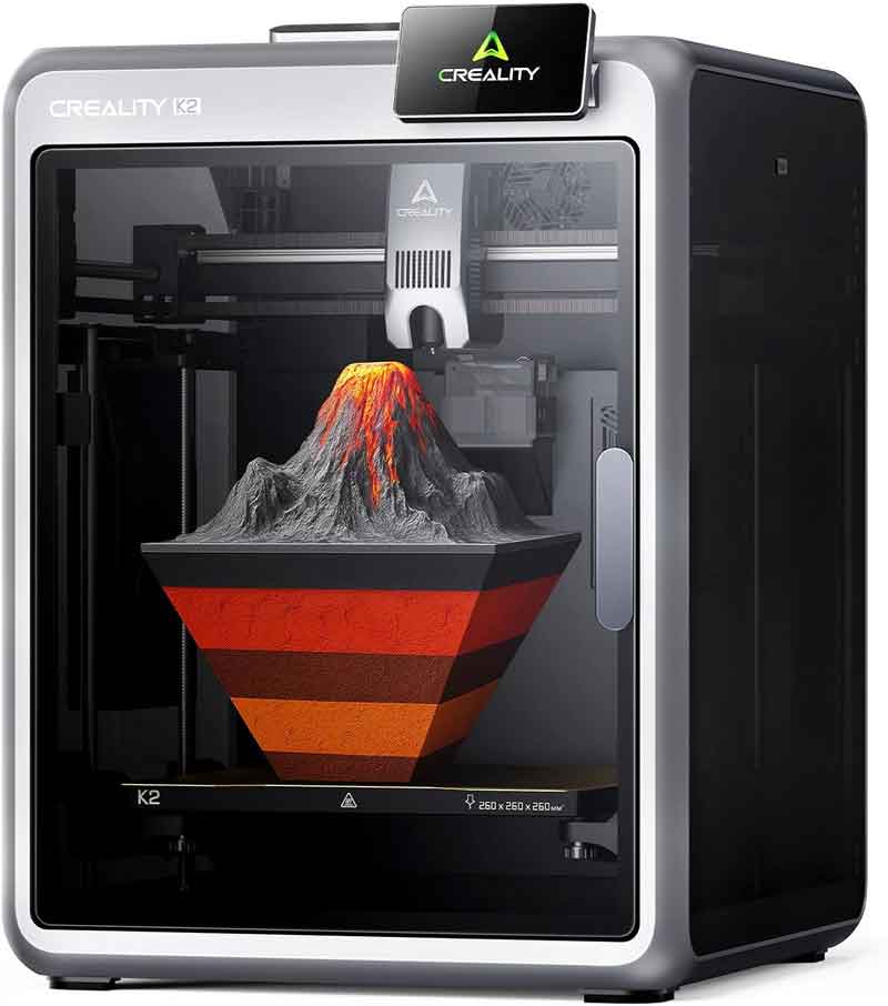 Creality K2  3Dプリンター 高精度印刷 多色造形 高速印刷 600mm/s 3dプリンター 自動レベリング ダイレクトドライブ押出機 Alカメラ 停電復帰 組立不要 静音印刷 初心者向け 家庭用 造形サイズ260×260×260mm【正規販売代理店】