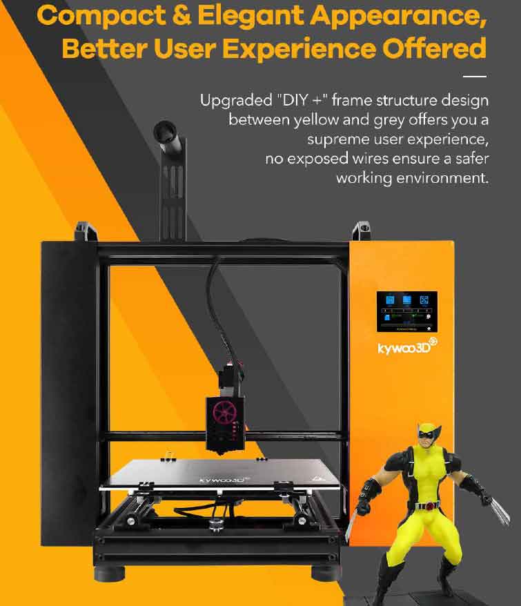 Kywoo3D TycoonMax タイクーンマックス 3Dプリンターキット、印刷サイズ300 x 300 x 230mm/ダイレクトドライブ押出機/超静音//リニアガイド/自動レベリングセンサー