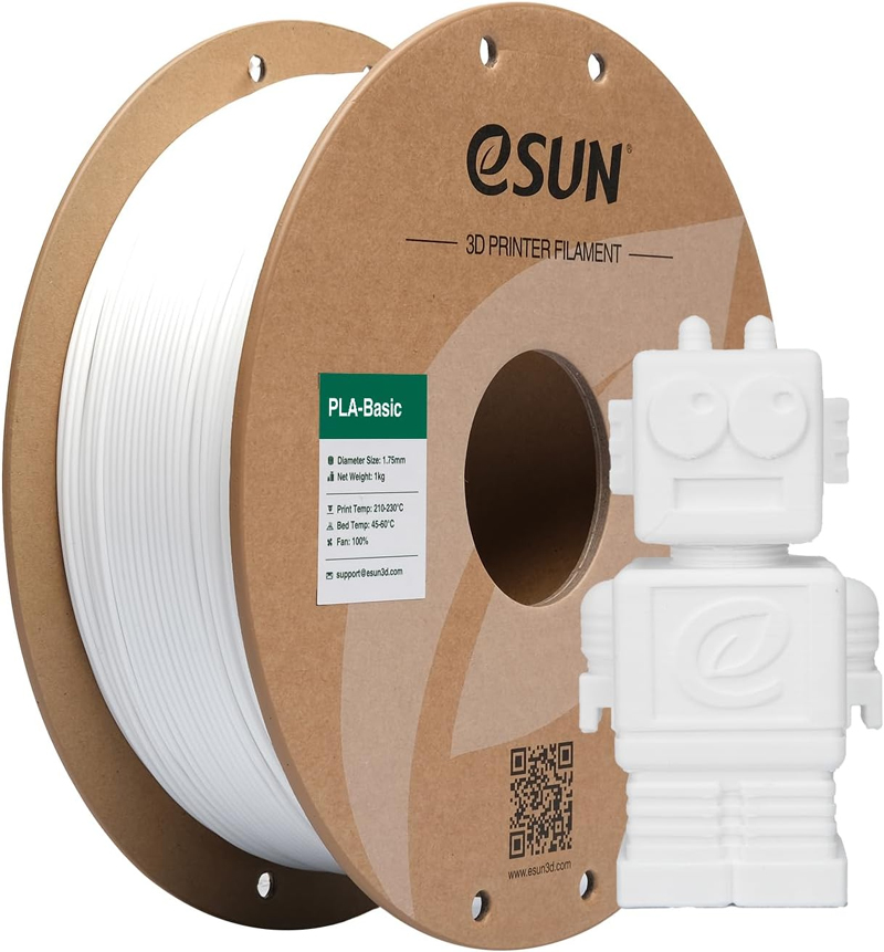 eSUN 基本的な PLAフィラメント 1.75mm、ePLA 3Dプリンティングフィラメント、寸法精度 +/- 0.03mm、1KGスプール (2.2ポンド)、ほとんどの3Dプリンターに対応