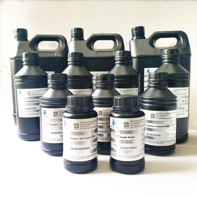 JAMG HE/ジャンホ DLP光造形 3Dプリンター(Flashforge, Asiga, Moonray, Miicraft, B9, Makex, Solus等用) ジュエリーキャスタブルレジン（イエロー） 1Kg