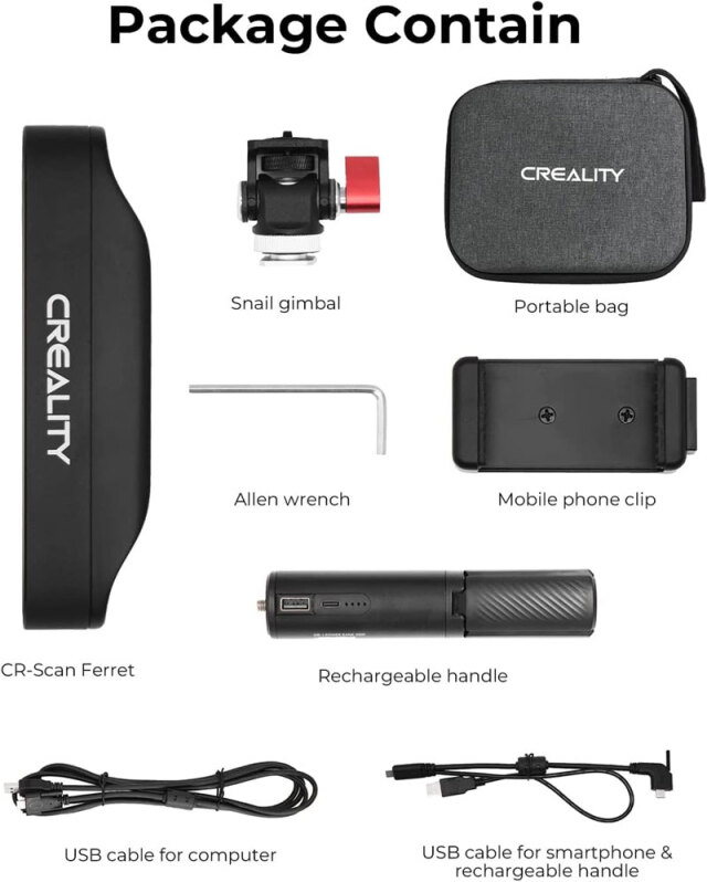 Creality 3Dスキャナー 3D Scanner CR-Scan Ferret 3D Printing 印刷用  