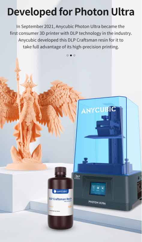 Anycubic DLP光造形 3Dプリンター用 クラフトマンUV レジン 1Kg