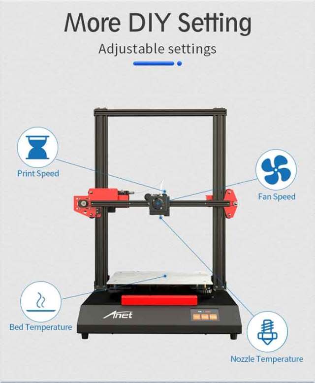 Anet ET5オールメタルフレームDIY 3Dプリンターキット300 * 300