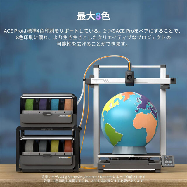 Anycubic Kobra 3 Max Combo 3Dプリンター 大容量マルチカラー3D